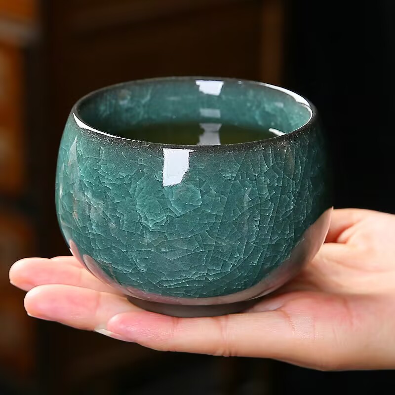 Gongfu Tea Set - متصدع الجليد الصقيل كوب شاي سيراميك