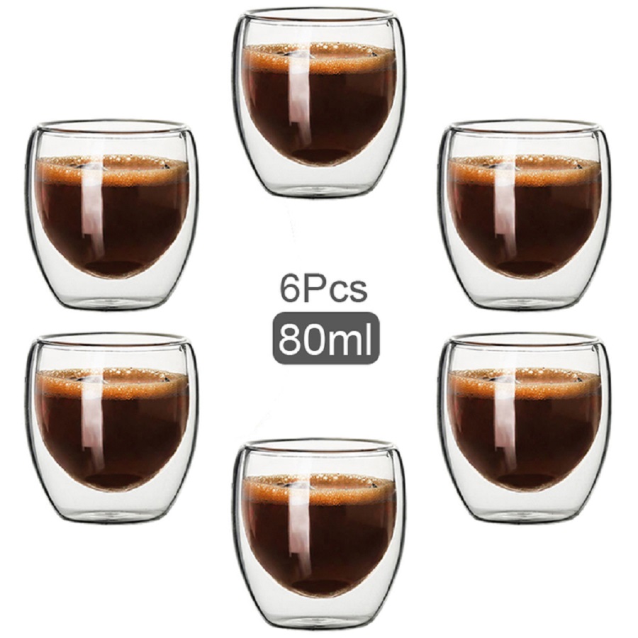 Coffee Tea Pictures - أكواب قهوة زجاجية مزدوجة الجدار، كوب