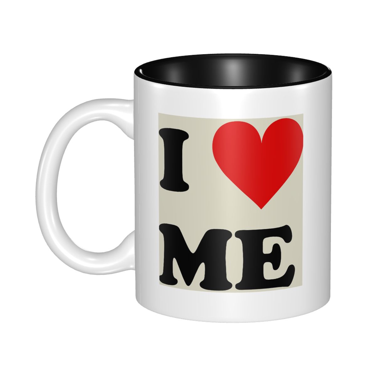 Coffee Tea You And Me - كوب قهوة سيراميك مضحك بتصميم 'أحب