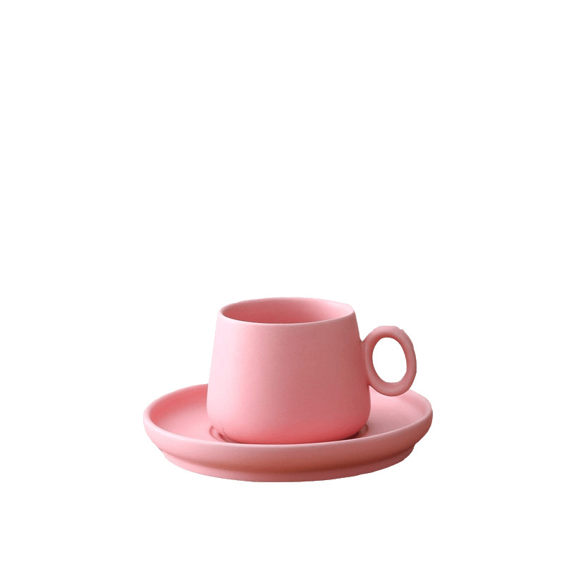 Morning Tea Coffee - كوب قهوة سيراميك ماتي بتصميم ماكارون