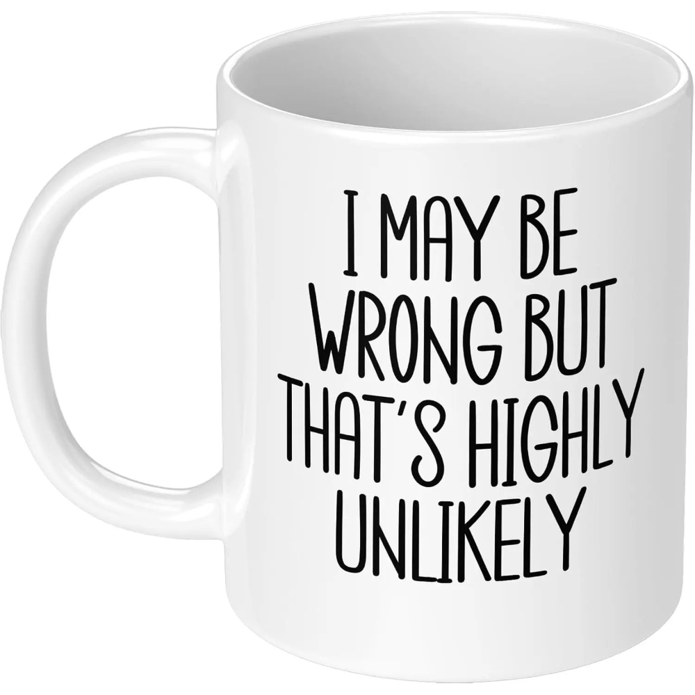 كوب مضحك بعبارة 'قد أخطئ، لكن  - مراجعة Coffee Tea Wrong وسعره
