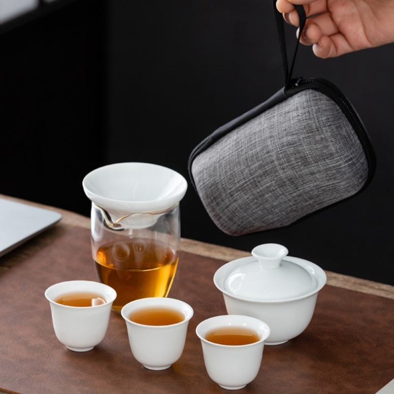 طقم شاي كونغ فو صيني محمول من  - مراجعة Gongfu Tea Set وسعره