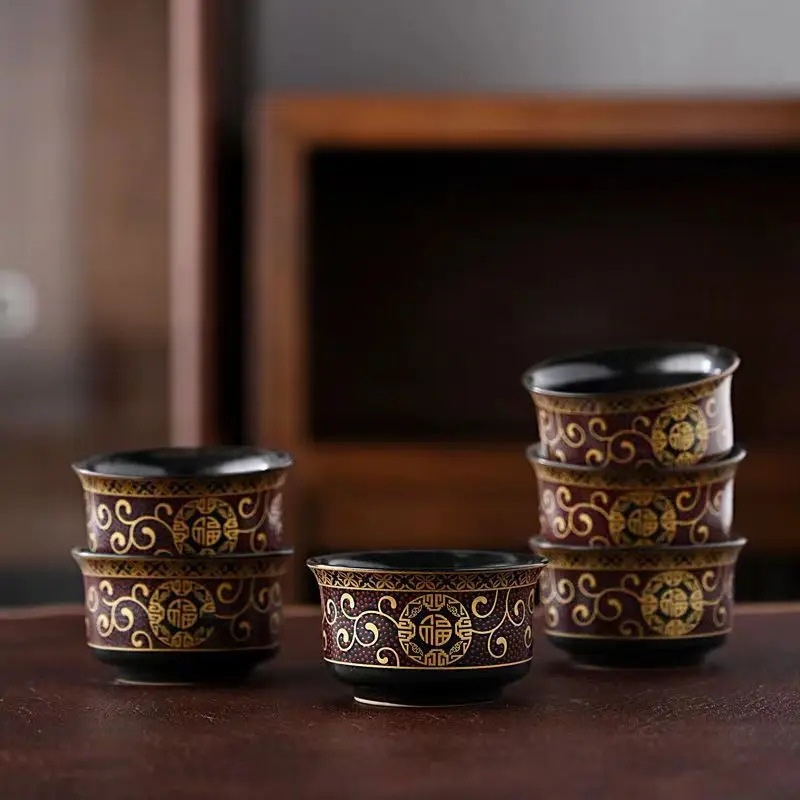 عالية الجودة اللون الصقيل فنجا - مراجعة Gongfu Tea Set وسعره