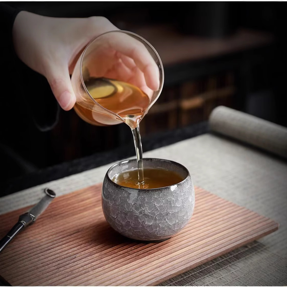 متصدع الجليد الصقيل كوب شاي سي - مراجعة Gongfu Tea Set وسعره
