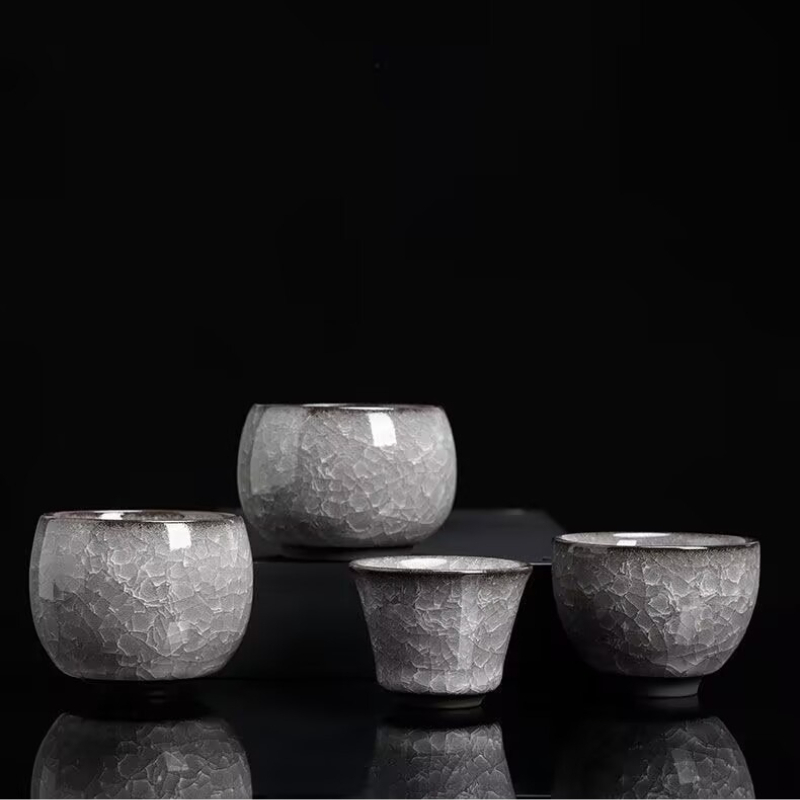 متصدع الجليد الصقيل كوب شاي سي - مراجعة Gongfu Tea Set وسعره