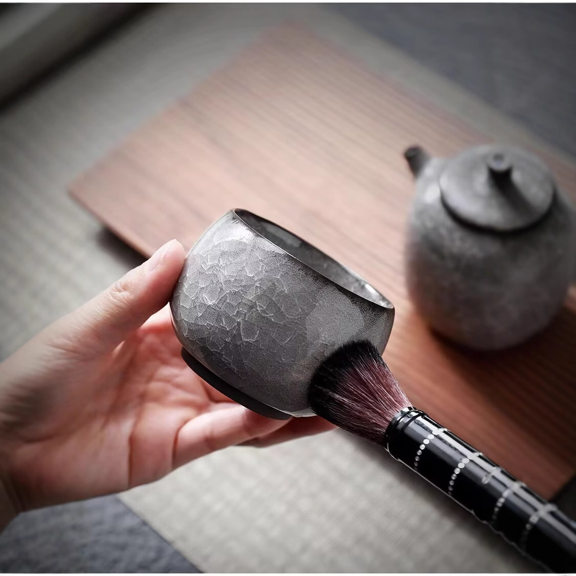 متصدع الجليد الصقيل كوب شاي سي - مراجعة Gongfu Tea Set وسعره