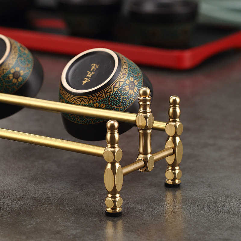 حامل أكواب شاي نحاسي بتصميم بس - مراجعة Gongfu Tea Set وسعره