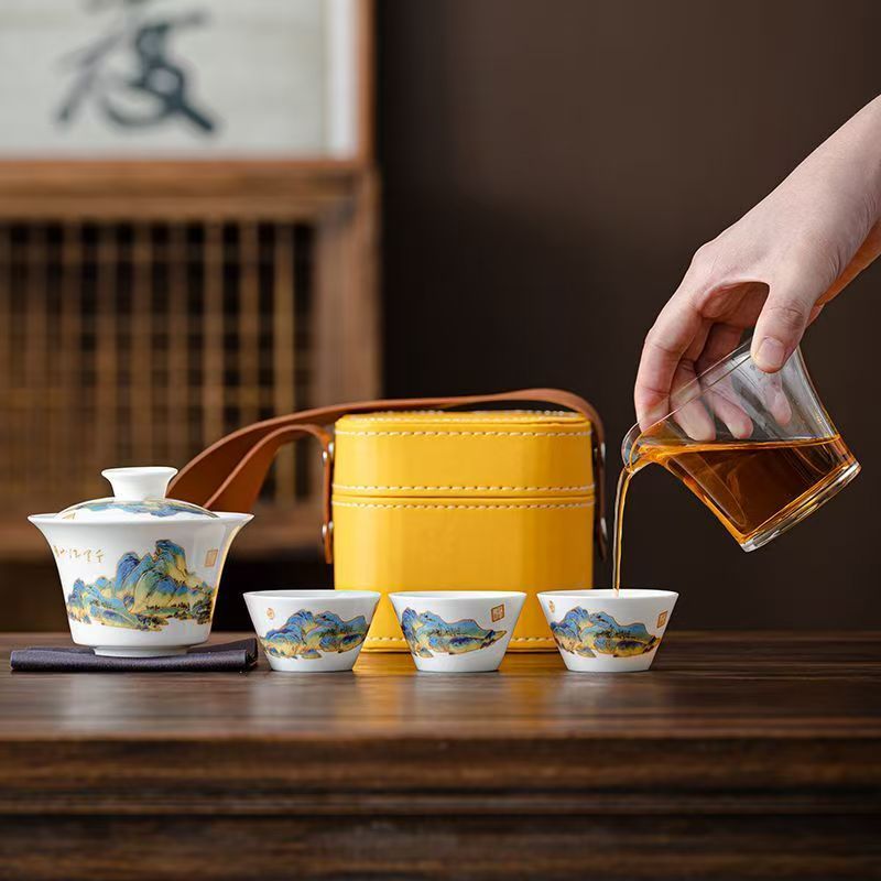 طقم شاي من البورسلين الأبيض لل - مراجعة Gongfu Tea Set وسعره