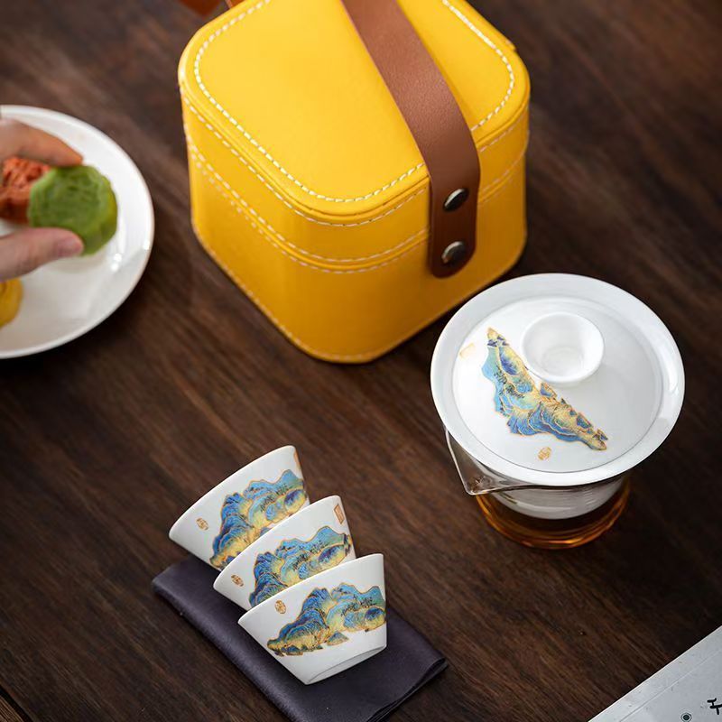 طقم شاي من البورسلين الأبيض لل - مراجعة Gongfu Tea Set وسعره
