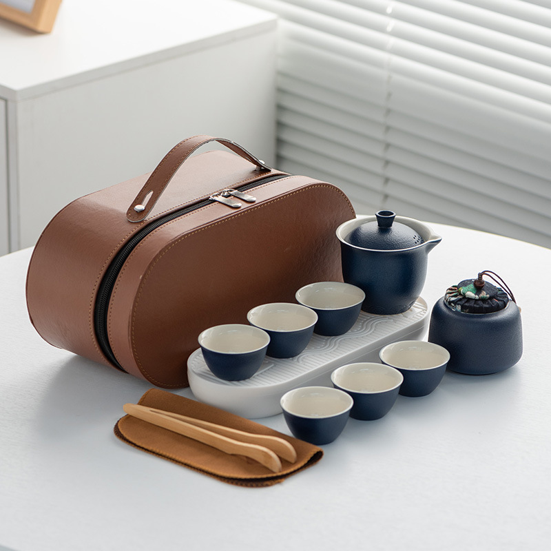 طقم شاي سيراميك محمول للسفر، م - مراجعة Gongfu Tea Set وسعره